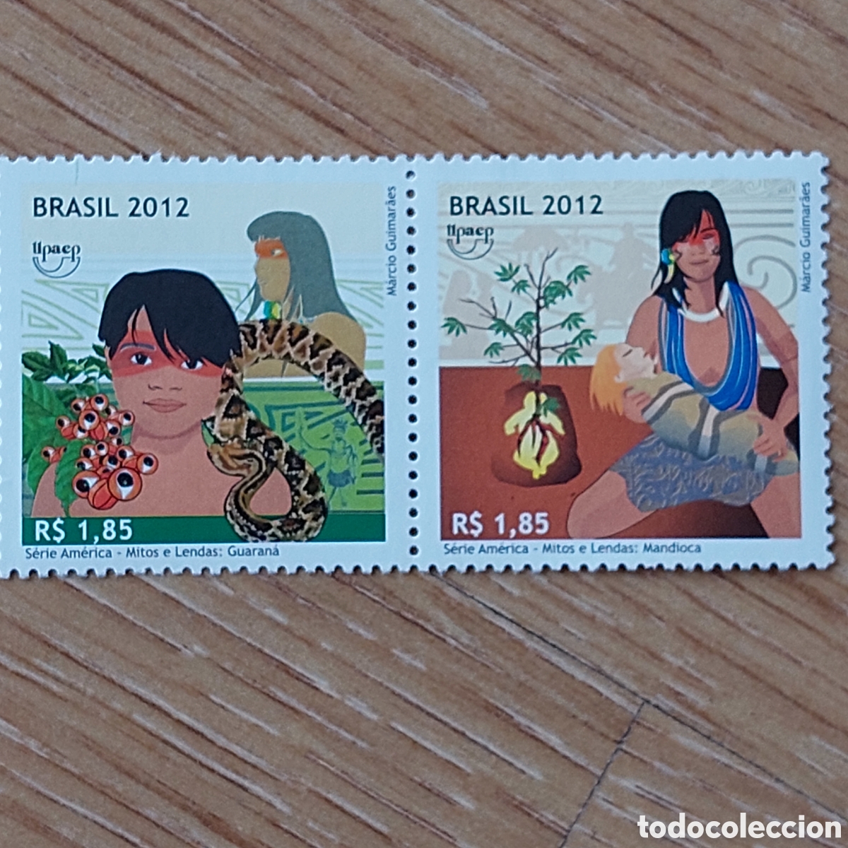 Sellos: 2012 Brasil Mitos y leyendas UPAEP - Foto 1