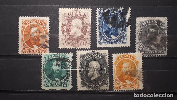 Sellos: BRASIL. A&Ntilde;O 1866 &deg;. Yvert 23/29. S. Cpta. - Foto 1
