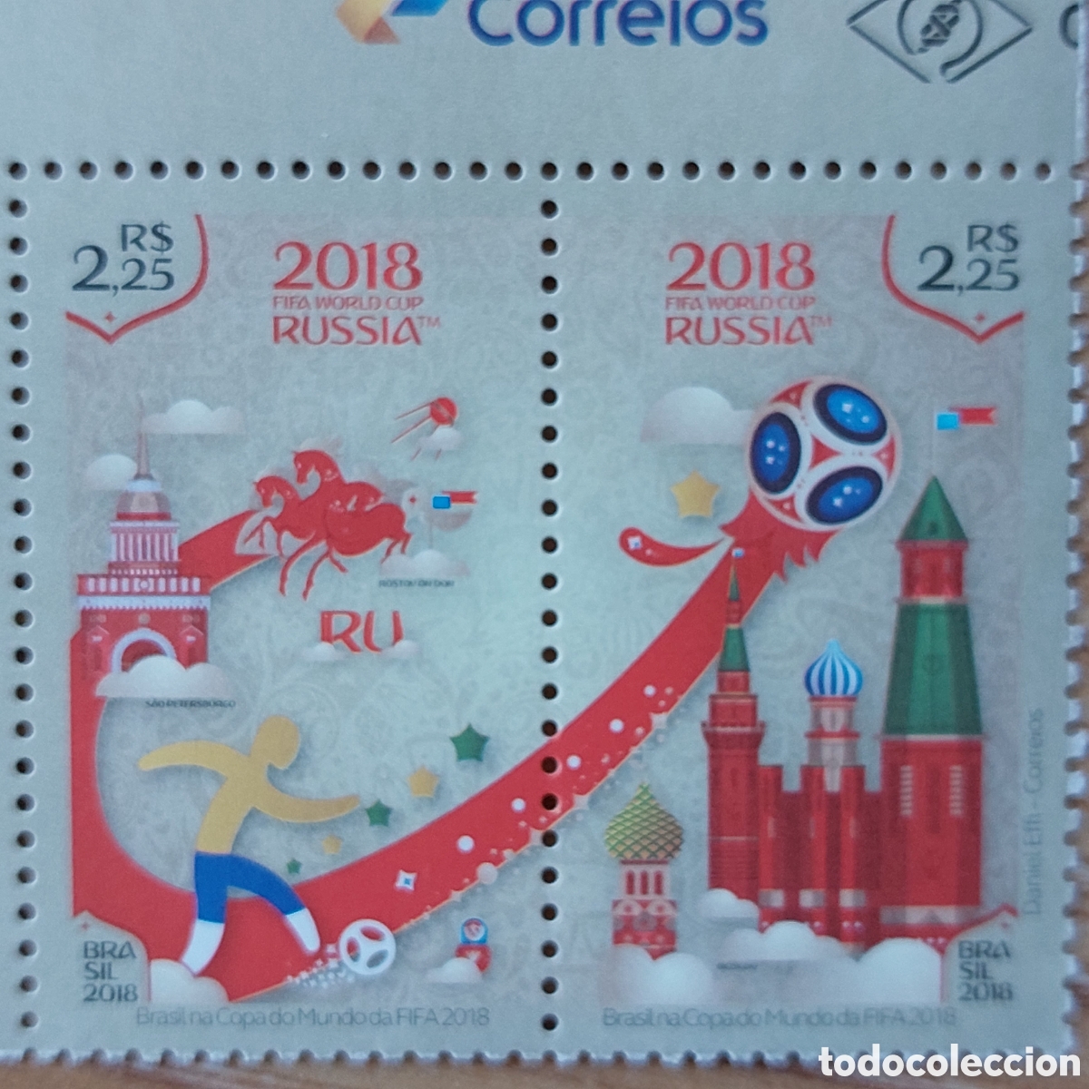 Sellos: 2018 Brasil FIFA RUSIA 2018 - Foto 2