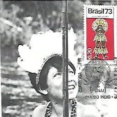Sellos: BRASIL & MARCOFILIA, IV CENTENARIO DE NITEROI, FUNAI, DIA DEL INDIO, CURITIBA 1975 (79799)