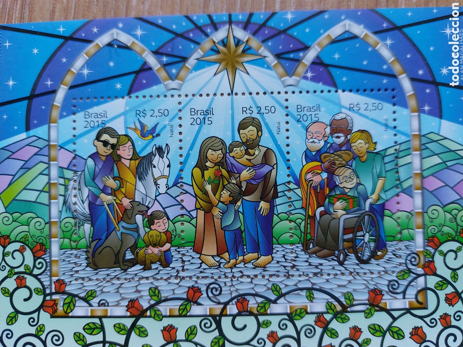 Sellos: 2015 Brasil nuevo Navidad Natal - Foto 2