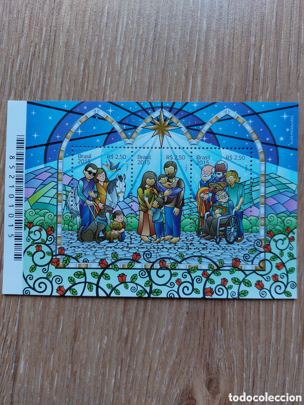Sellos: 2015 Brasil nuevo Navidad Natal - Foto 1