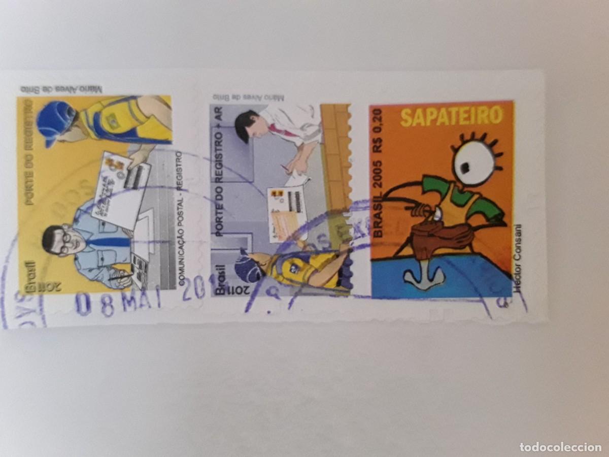 Sellos: BRASIL SELLO USADO CON PAPEL - Foto 1