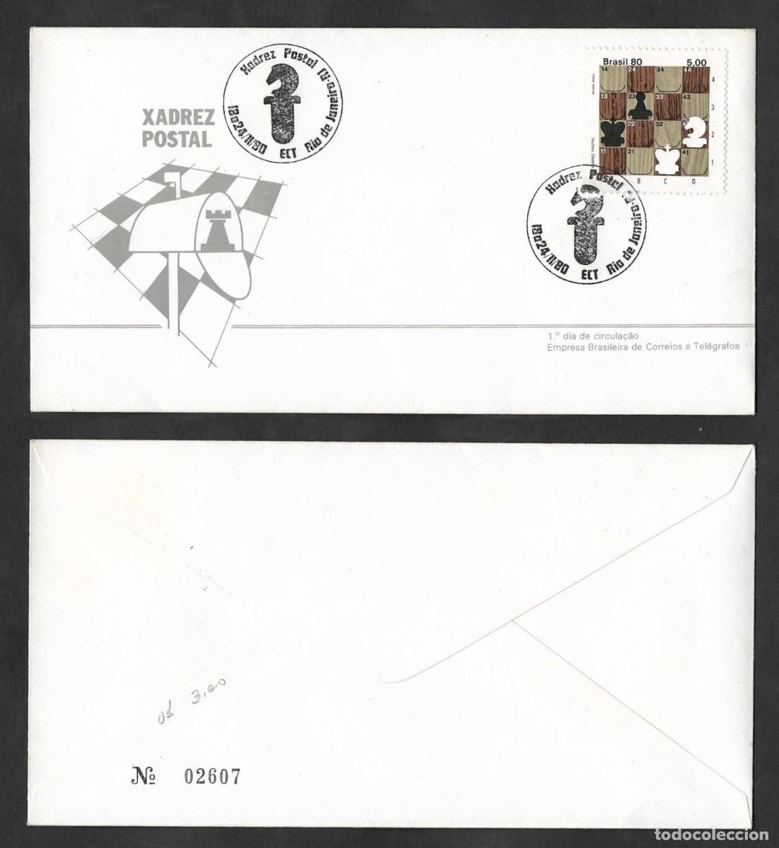 Sellos: SE)1990 BRAZIL, CHESS, GAME PIECES, FDC - Foto 1
