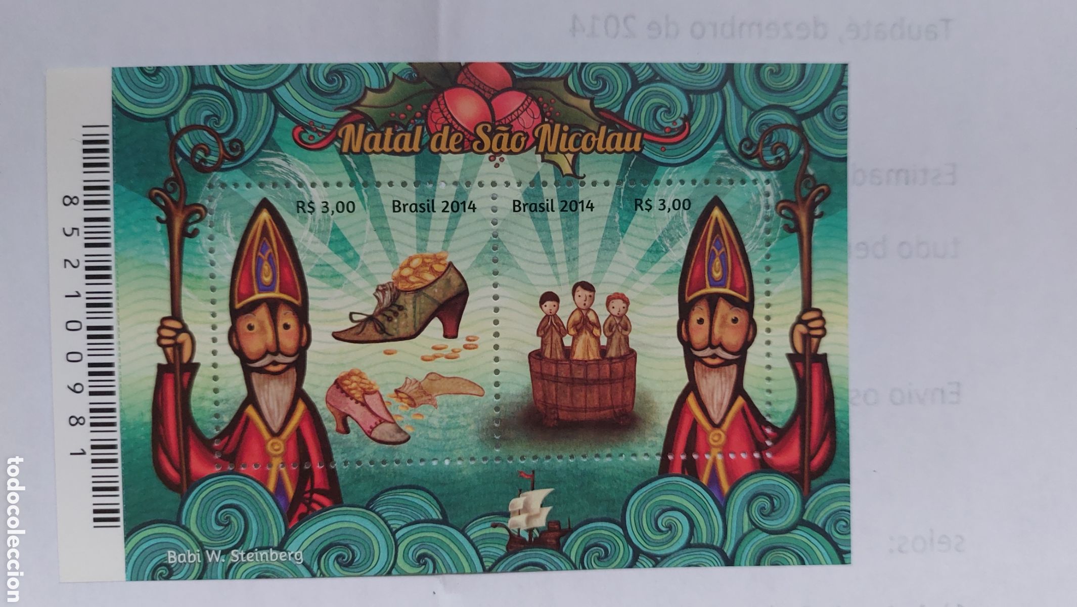 Sellos: 2014 Brasil nuevo Natal Navidad - Foto 2
