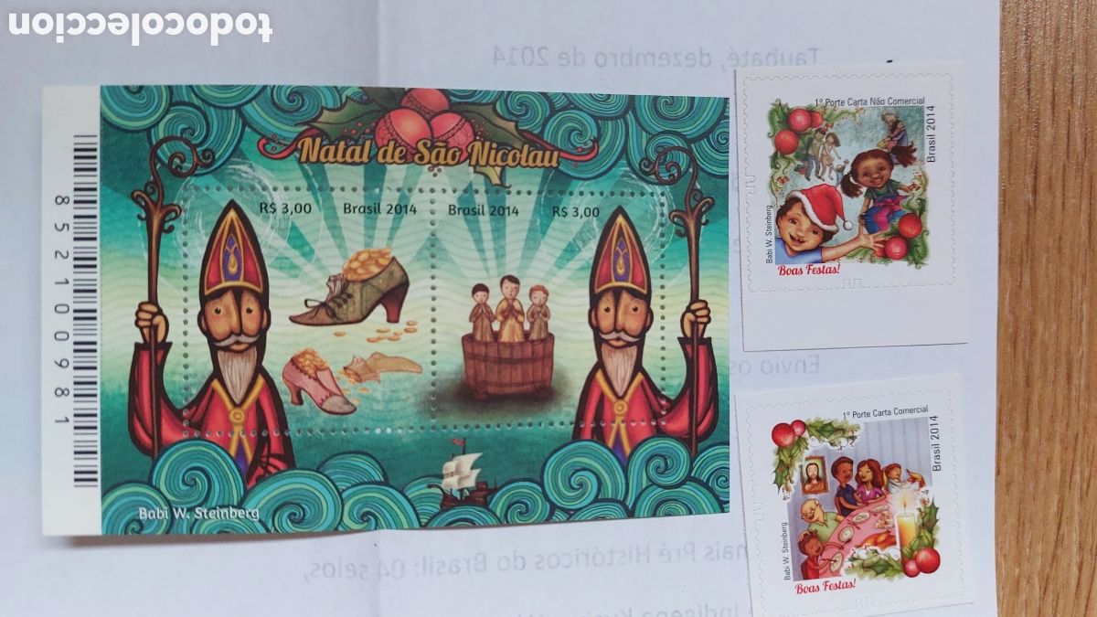 Sellos: 2014 Brasil nuevo Natal Navidad - Foto 1