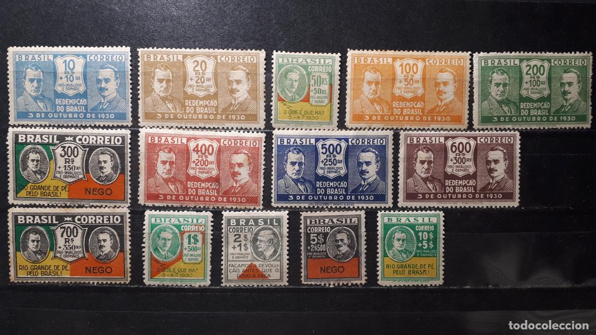 Sellos: BRASIL */&deg;. A&Ntilde;O 1930. YVERT 221/34. - Foto 1