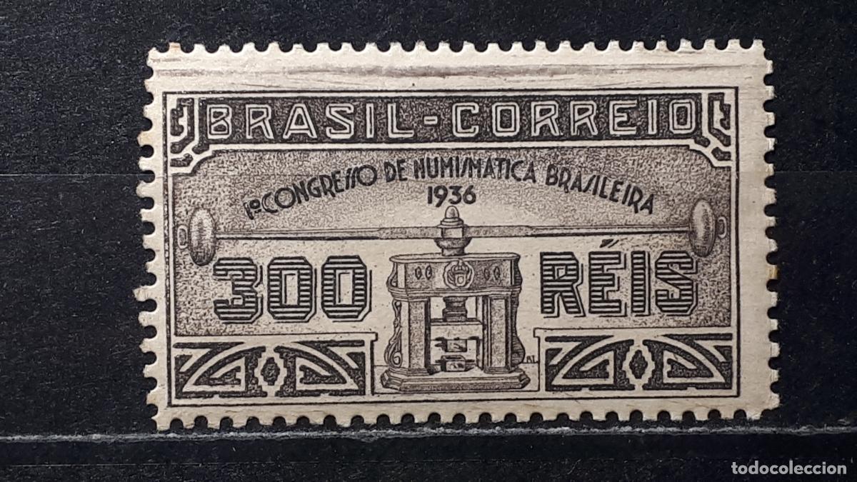 Sellos: BRASIL *. A&Ntilde;O 1936, YVERT 305 - Foto 1