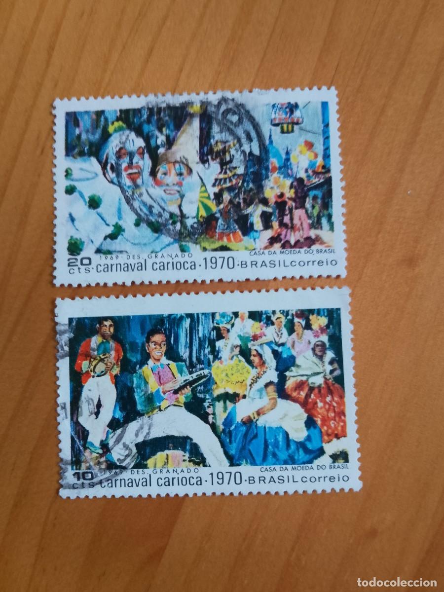Sellos: BRASIL - A&Ntilde;O 1970 - CARNAVAL CARIOCA - Foto 1