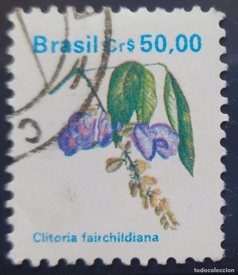 Sellos: BRASIL 1990 Flores. USADO. - Foto 1