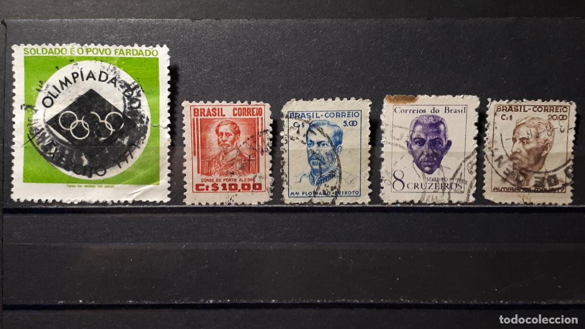 Sellos: BRASIL. &deg;. Lote de 5 sellos a catalogar - Foto 1