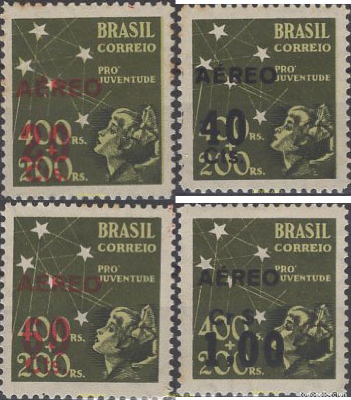 Sellos: 675541 HINGED BRASIL 1944 NAVIDAD - Foto 1