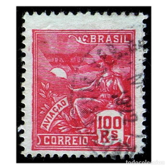 Sellos: BRASIL 1922. YVERT 174(A) ALEGOR&Iacute;A. USADO - Foto 1