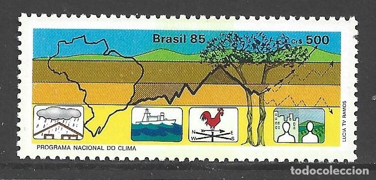 Sellos: BRASIL 1718** - A&Ntilde;O 1985 - PROGRAMA NACIONAL DEL CLIMA - Foto 1