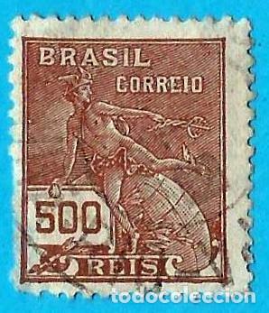 Sellos: Brasil. 1920. Scott # 230. Mercurio - Foto 1