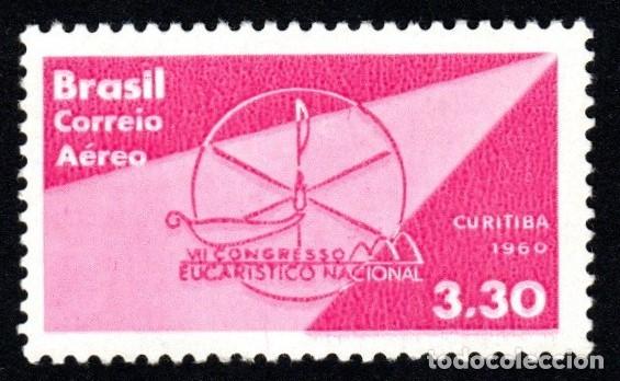 Briefmarken: Brasil. 7º Congreso eucarístico nacional. Curitiba.. 1960. YT-PA87. Nuevo