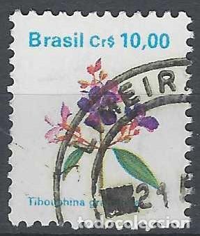 Sellos: BRASIL 1990 - FLORES - USADO - Foto 1