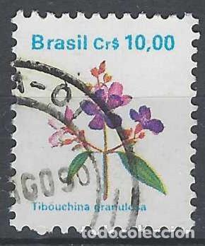 Sellos: BRASIL 1990 - FLORES - USADO - Foto 1