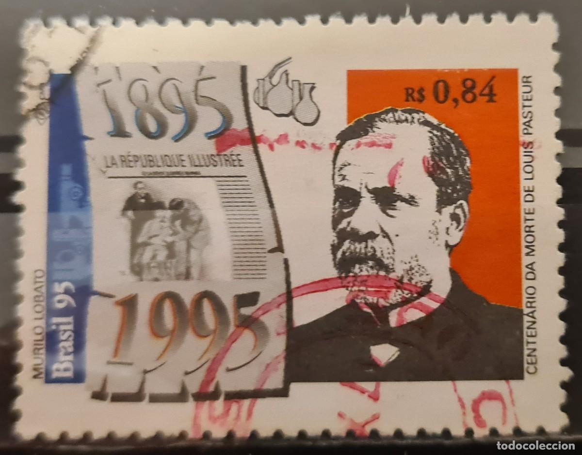 Sellos: Sello usado de Brasil 1995: Centenario de la muerte de Pasteur - Foto 1