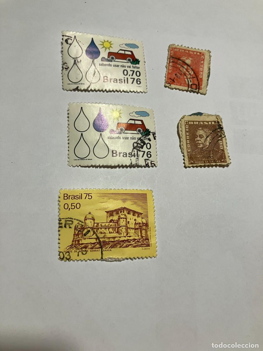 Sellos: 5 sellos Brasil usados - Foto 2
