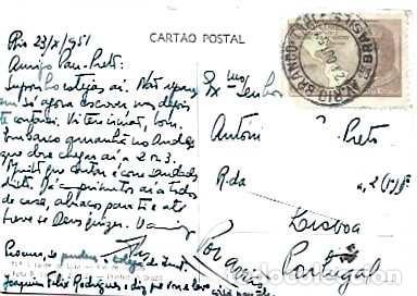 Sellos: Brasil y Marcofilia, R&iacute;o de Janeiro, Noche de luna, R&iacute;o Branco a Lisboa 1951 (5)