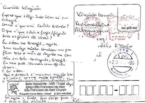 Sellos: Brasil y Belo Horizonte Iglesia de San Francisco de As&iacute;s, V&iacute;deo a Castelo Branco Portugal 1999 (382)