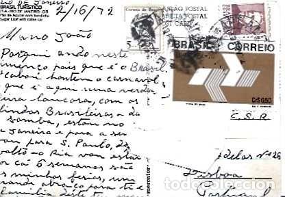 Sellos: Brasil y Marcofilia, R&iacute;o de Janeiro, Pan de Az&uacute;car con telef&eacute;rico, Lisboa 1972 (17)