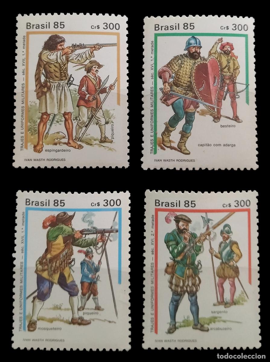 Sellos: BRASIL 1985 Trajes militares. NUEVO - MNH **