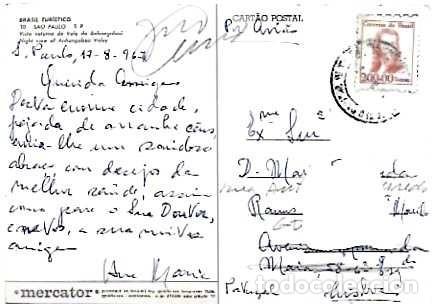 Sellos: Brasil e Marcofilia, Sao Paulo, Vista Noturna do Vale do Ap&eacute;ndiceba&uacute;, Lisboa 1964 (6335)