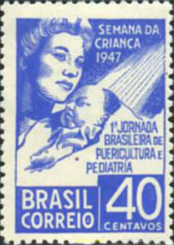 Sellos: 206413 MNH BRASIL 1947 SEMANA BRASILE&Ntilde;A DE PUERICULTURA Y PEDIATRIA