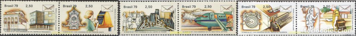 Sellos: 256308 MNH BRASIL 1979 10 ANIVERSARIO DE E.C.T. Y 18 CONGRESO DE LA U.P.U