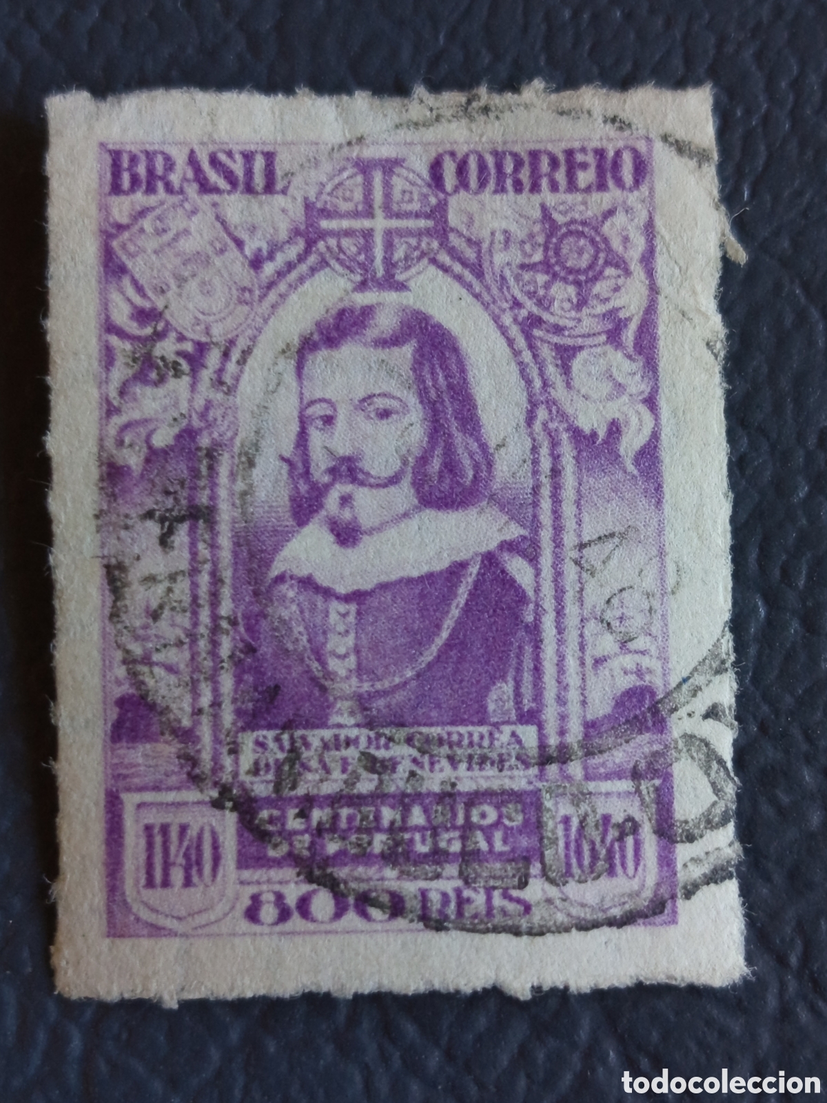 Sellos: Sello Brasil 1940 - 800 R&eacute;is - Salvador Correia (Cat Scott #506 / RHM #C166) Usado