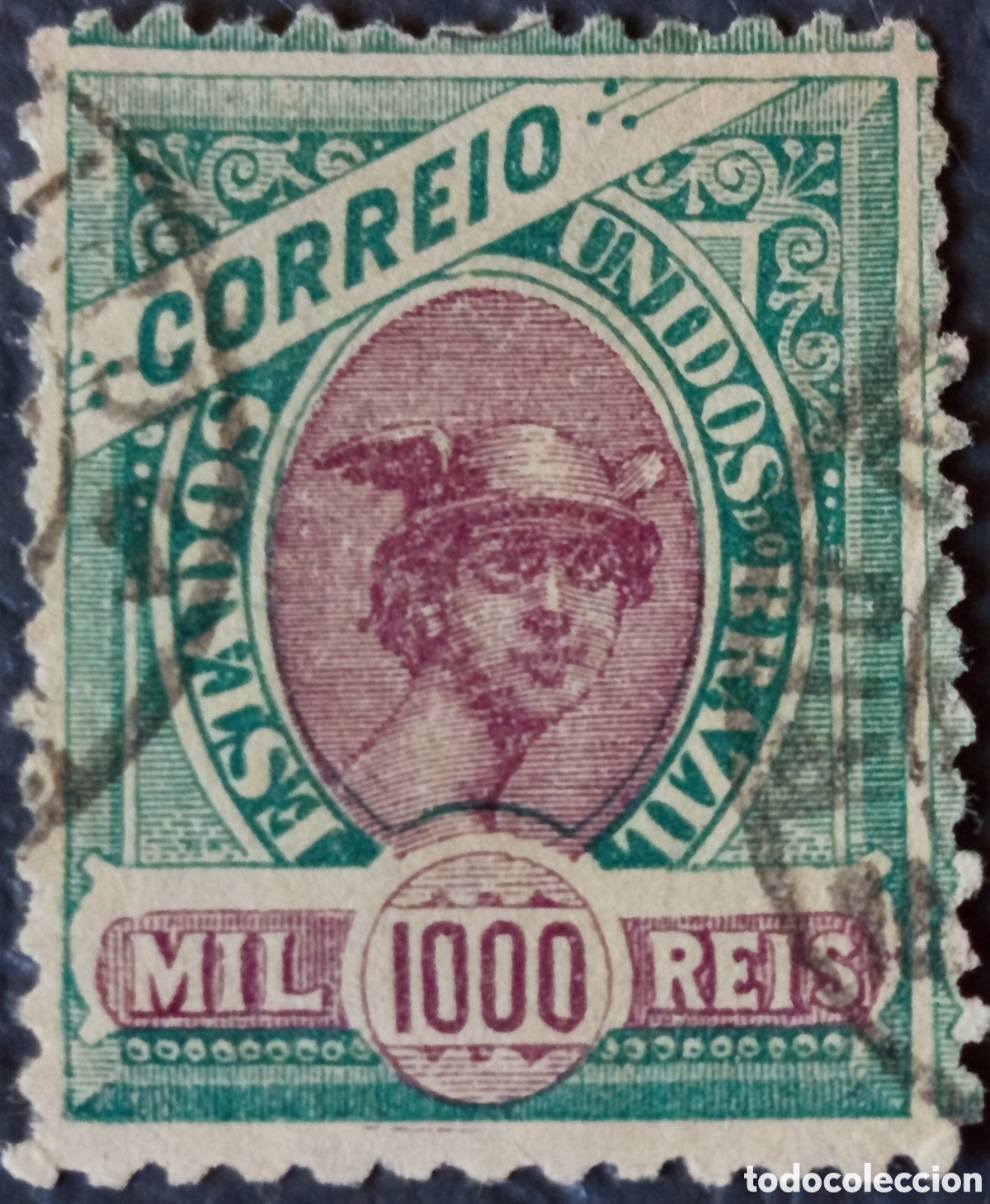 Sellos: Sello Brasil Scott # 122 - 1894 - 'Cabeza de Hermes'