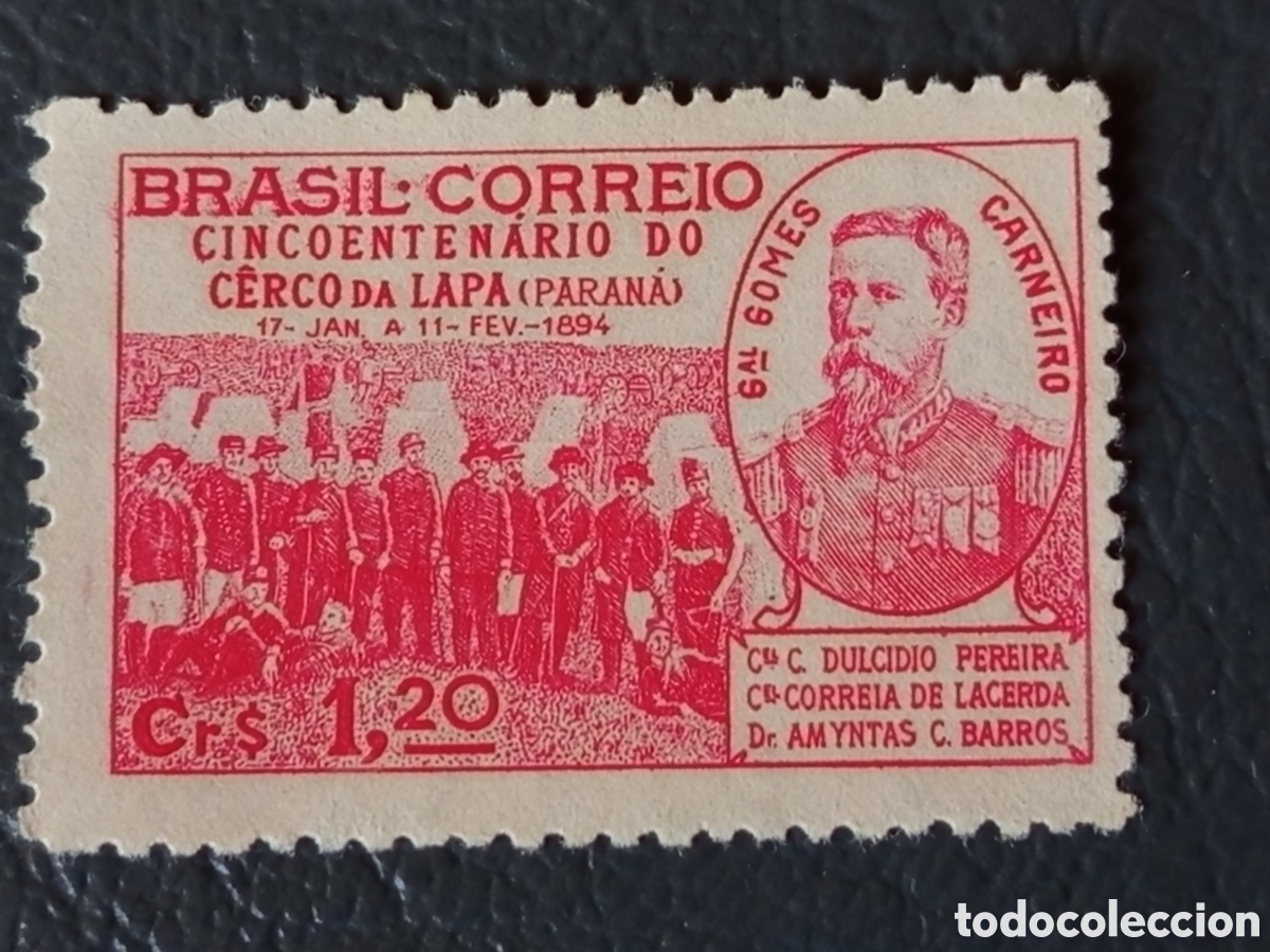 Sellos: Sello Brasil 1944 Cerco Da Lapa Cr$ 1,20 General Gomes Carneiro