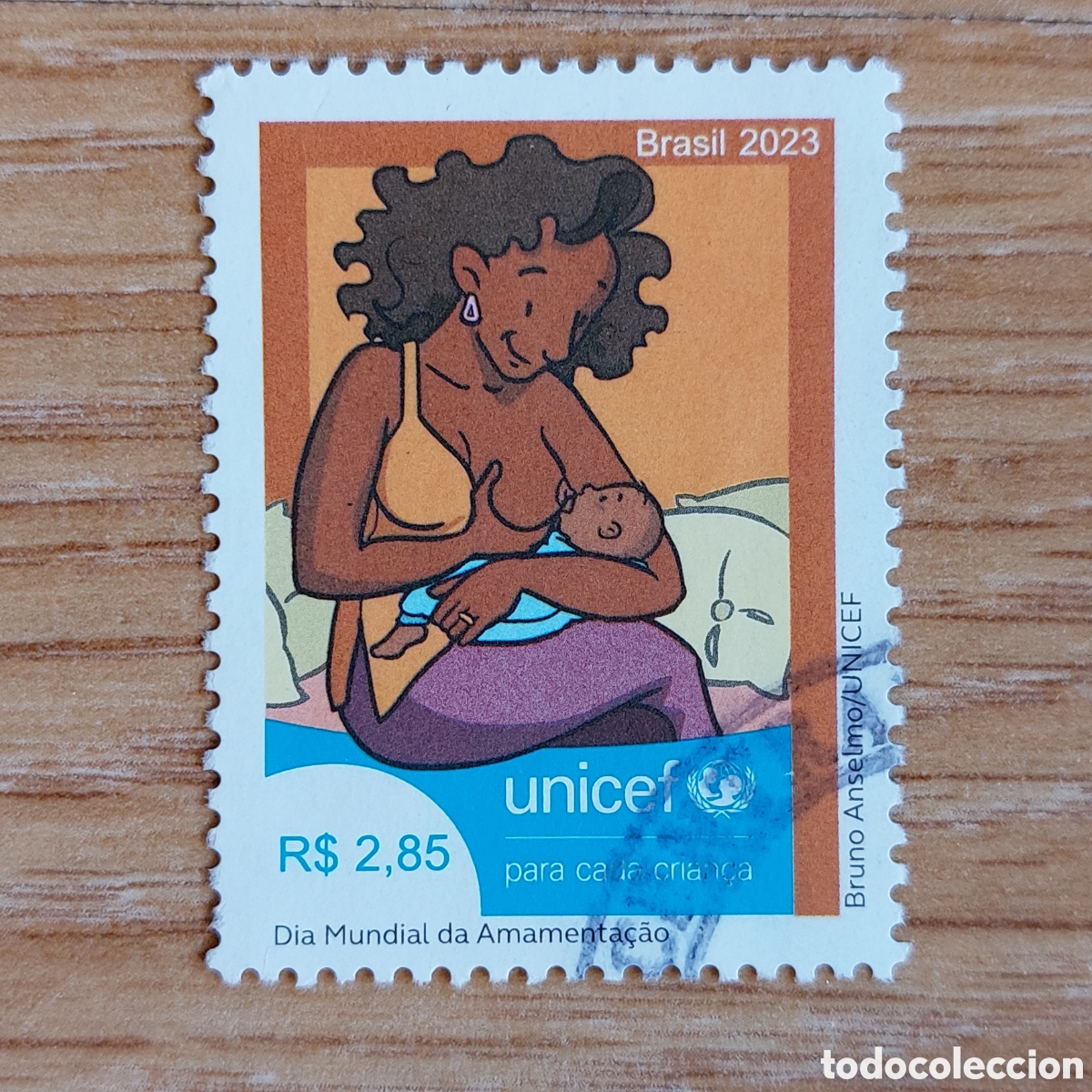 Sellos: 2023 Brasil usado UNICEF d&iacute;a mundial de la Lactancia Amamenta&ccedil;ao