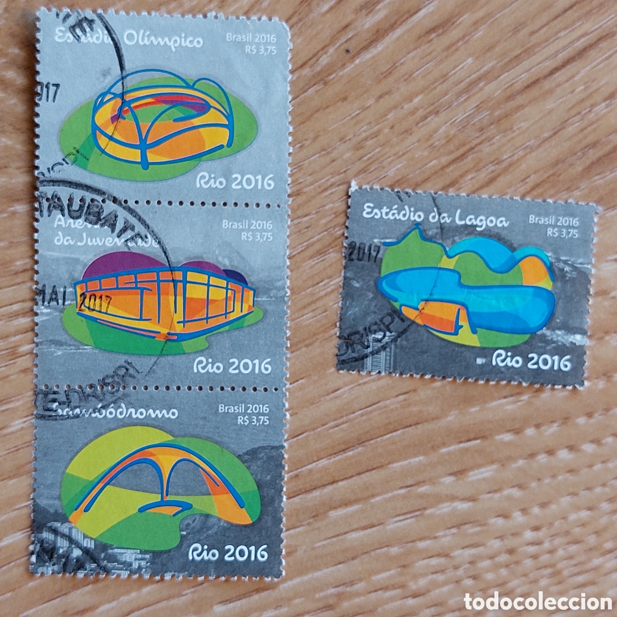 Sellos: 2016 Brasil usado Estadio olimpico
