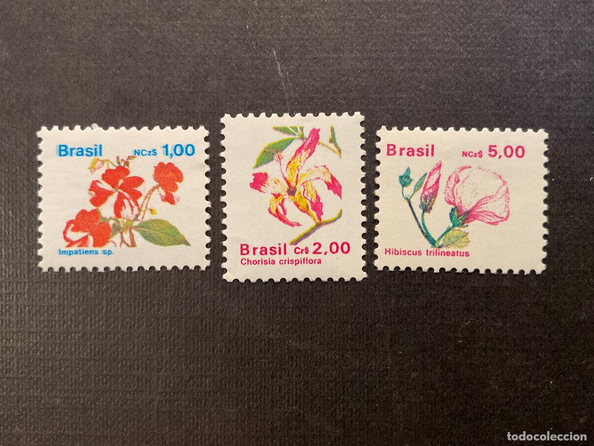 Sellos: BRASIL N&ordm; YVERT 1993/5*** A&Ntilde;O 1990. FLORA BRASILE&Ntilde;A