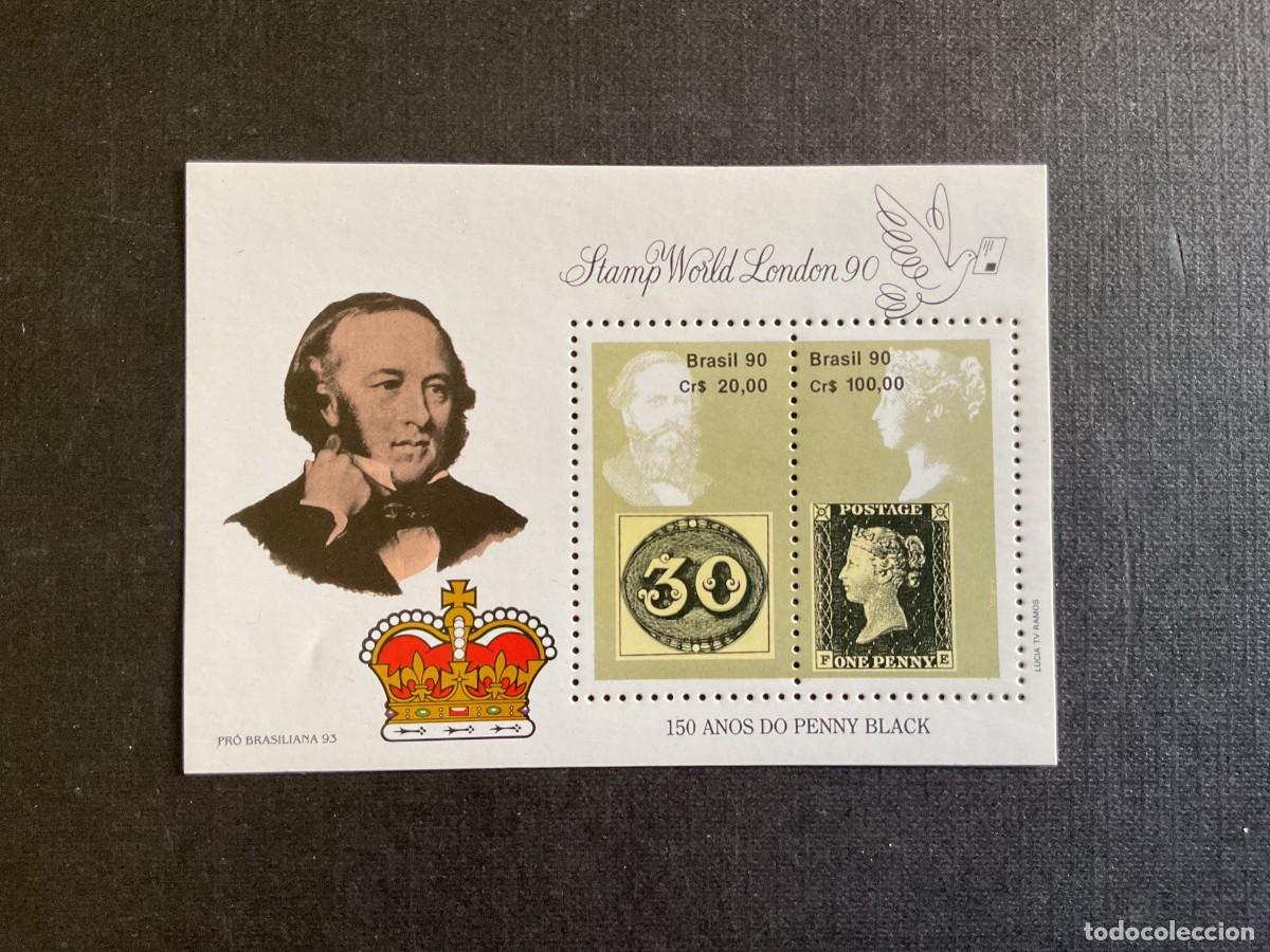 Sellos: BRASIL N&ordm; YVERT HB 82*** A&Ntilde;O 1990. 150 ANIVERSARIO DEL PRIMER SELLO Y EXP. FILAT. LONDON 90