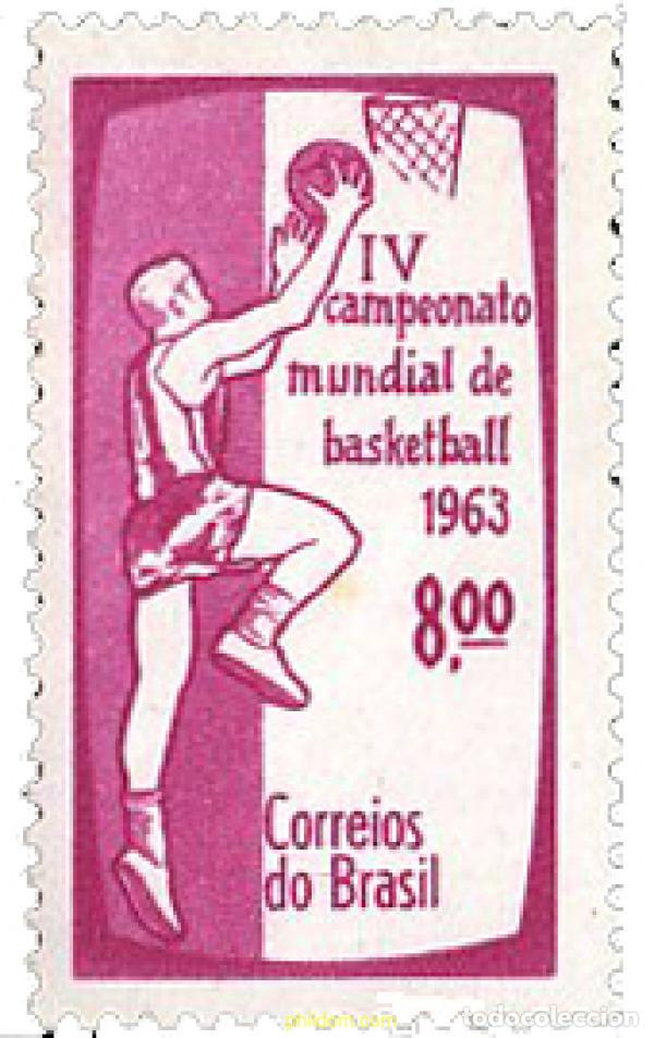 Sellos: 51915 MNH BRASIL 1963 4 CAMPEONATO DEL MUNDO DE BALONCESTO