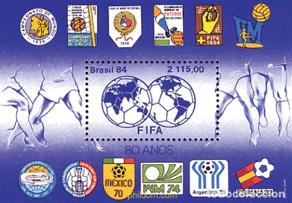 Sellos: 39512 MNH BRASIL 1984 80 ANIVERSARIO DE LA F.I.F.A.