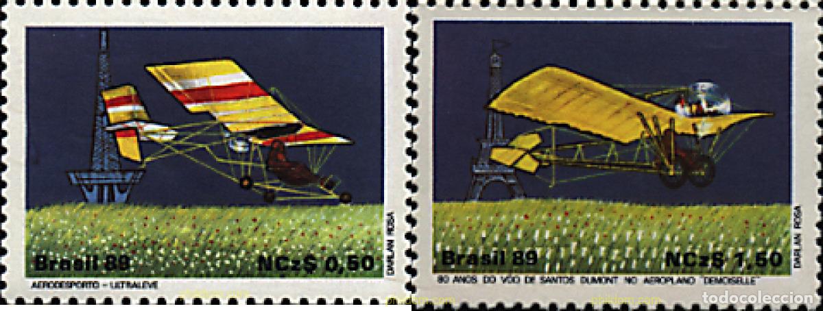 Sellos: 26489 MNH BRASIL 1989 DEPORTES AEREOS