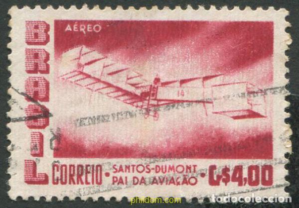 Sellos: 675663 USED BRASIL 1956 AVIACION PIONERA.
