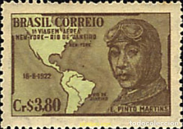 Sellos: 28039 MNH BRASIL 1951 29 ANIVERSARIO DEL PRIMER VUELO NUEVA YORK - RIO DE JANEIRO