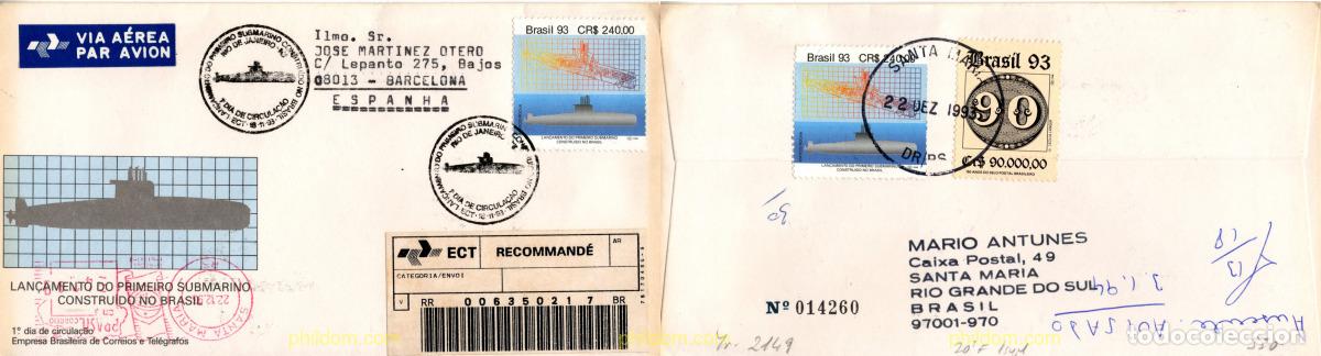 Sellos: 789526 MNH BRASIL 1993 SUBMARINO BRASILE&Ntilde;O