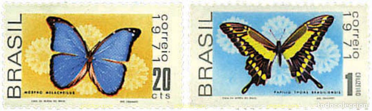 Sellos: 94190 MNH BRASIL 1971 MARIPOSAS