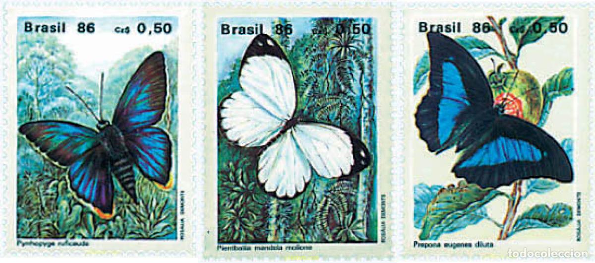 Sellos: 94192 MNH BRASIL 1986 MARIPOSAS
