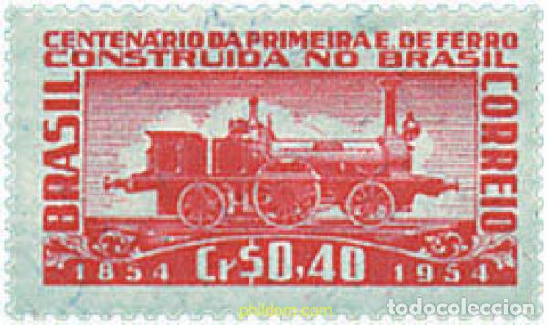 Sellos: 57765 MNH BRASIL 1954 CENTENARIO DEL FERROCARRIL BRASILE&Ntilde;O