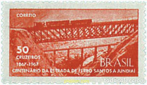 Sellos: 57777 MNH BRASIL 1967 CENTENARIO DEL FERROCARRIL SANTOS-JUNDIAI
