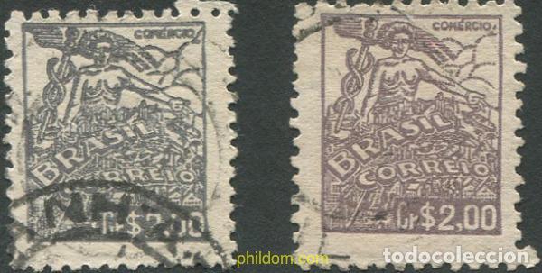 Sellos: 674903 USED BRASIL 1946 SERIE BASICA