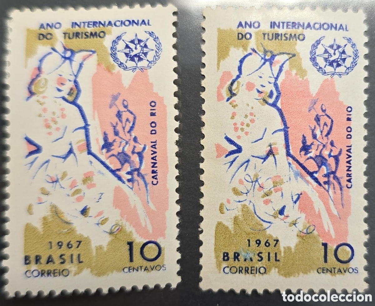 Sellos: CA) BRASIL 1967. The design commemorates the &rdquo;Ano Internacional do Turismo&rdquo; (International Tourism Y